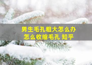 男生毛孔粗大怎么办怎么收缩毛孔 知乎